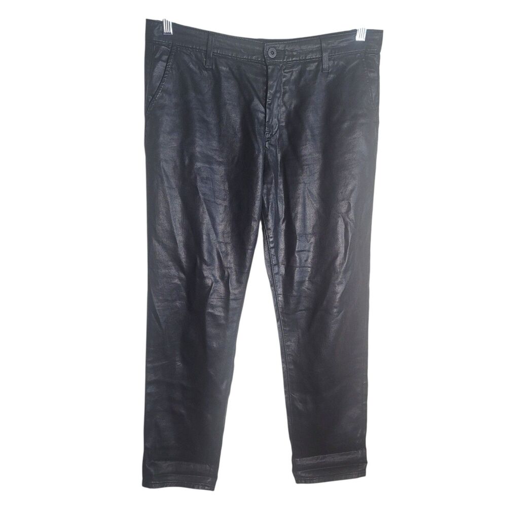 Adriano Goldschmied Caden‎ Tailored Trouser Leatherette Jeans Women's 29 R Black